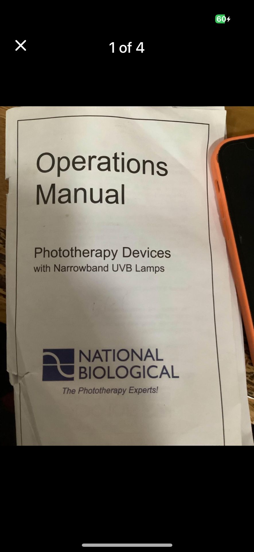 National Biological Panasol 3D lamp for Vitiligo or Psoriasis