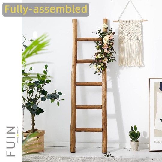 New Ft Wood Decorative Wall Leaning Blanket Ladders