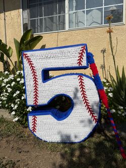 Baseball number five pinata numero cinco