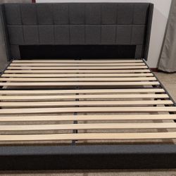 Beautiful upholstered king bed frame