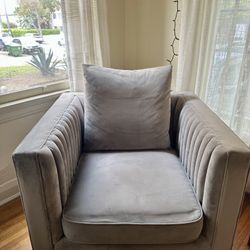 Velvet Armchair For Sale