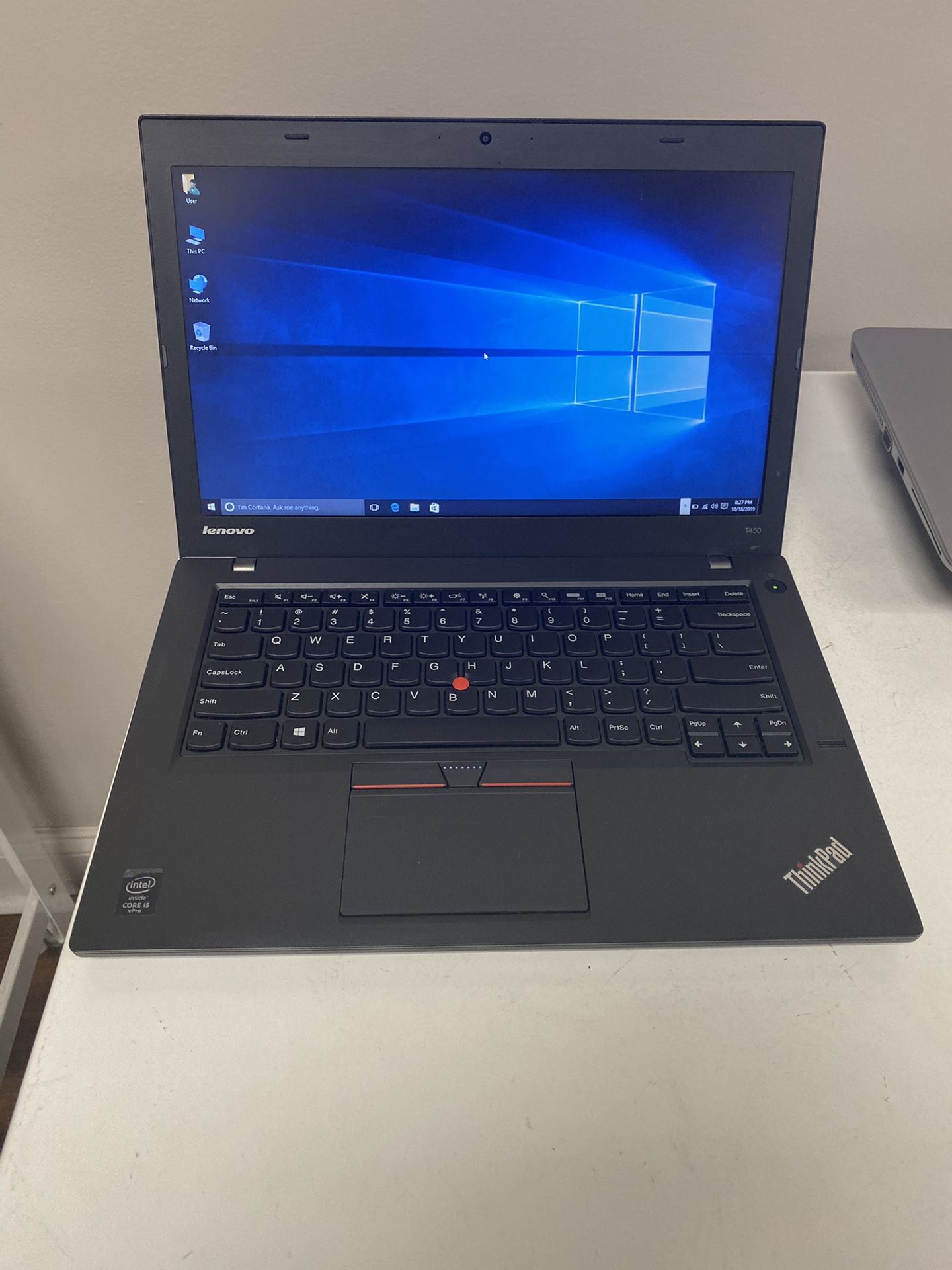 Lenovo ThinkPad T450 14” 2.49ghz Core i5-4300U 8gb RAM 256gb SSD Webcam WiFi Windows 10 Pro