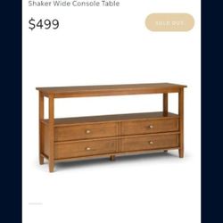 New 60" Wide Solid Wood Console/Sofa Table/ Tv Stand Asking 
$250 Retail $500+tax 

Nueva mesa de madera solida para sala o para tv $250