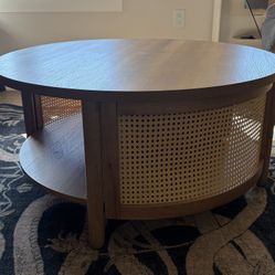 Better Homes & Gardens 36” Diameter Round Coffee Table In Light Honey