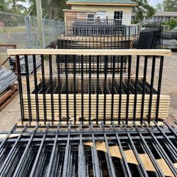 Ornamenal Iron Fence Panel/ 4’ft Height X 8’ft Long 