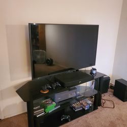 TV Stand Glass And Steel