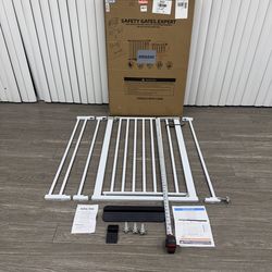 $40 #1228 (41” Tall x 30-43” wide) Extra tall - Baby or Dog safety gate w/ walkthrough locking door