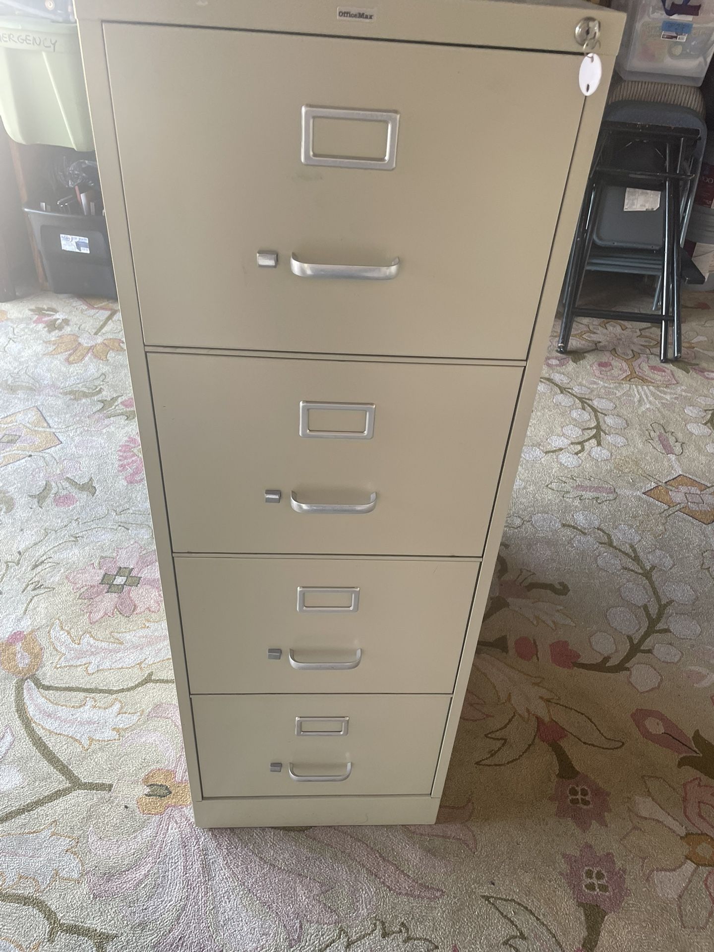 4 Drawer Vertical File Cabinet With Lock
