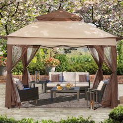 11x11 Brand New Gazebo with Mosquito Netting/shades, Pop Up Tent