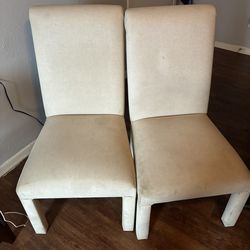 2 cloth chairs