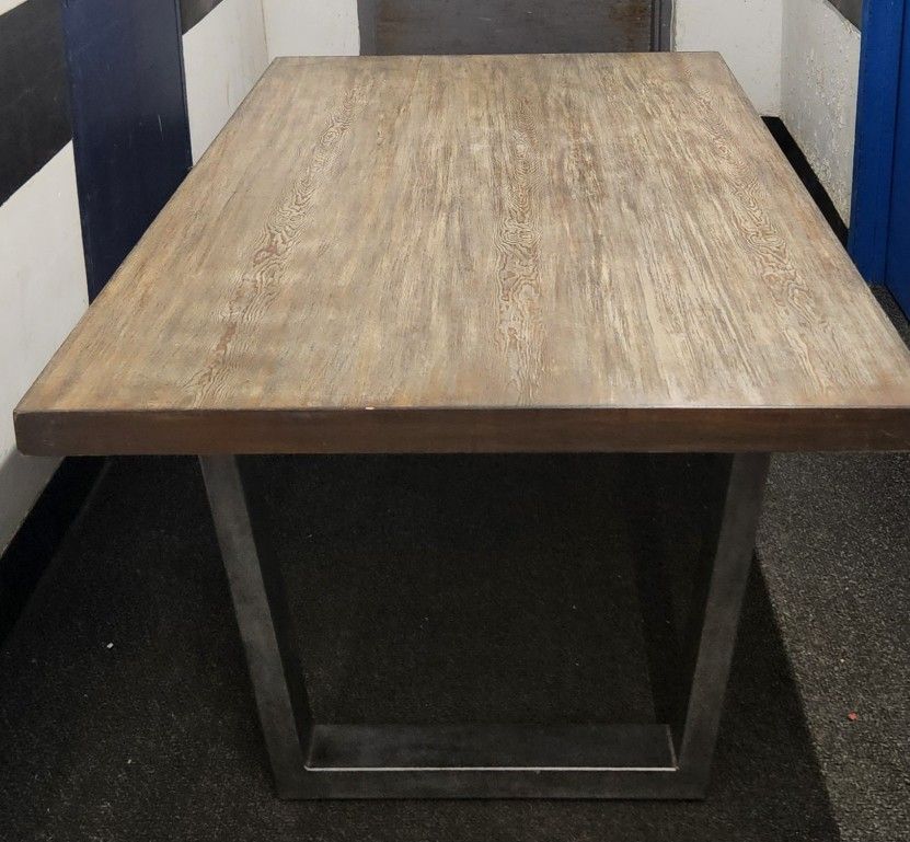 71" Lark Mango Wood Dining Table Brown - Timbergirl: Pedestal Base, Seats 6, Non-Extension Rectangle 71x40
