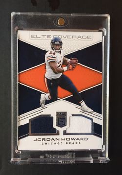 2017 Elite Coverage NFL Chicago Bears Jordan Howard dual jersey patch card !!
