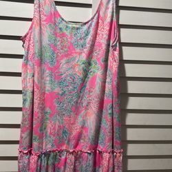 Lilly Pulitzer  Pink Seaing Things SKYELAR TANK DRESS