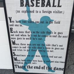 The Understanding  Of Baseball In a framed Poster 