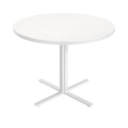 Round Dining Table, Small Kitchen Table for 4 People, Farmhouse Style, Water-Resistant Surface, 80 cm Diameter, 74.8 cm Height, for Dining Room, Livin