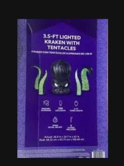 3.5-Ft Lighted Kraken with Tentacles Halloween Decoration