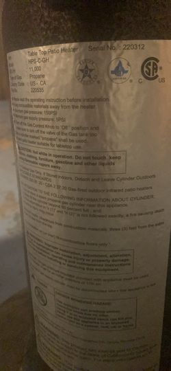 Outdoor propane heater