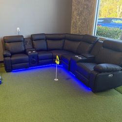 Brand New Power Recliner Sectional Sofa - Sofa Seccional Reclinable Nuevo a Estrenar … Fast 🚚