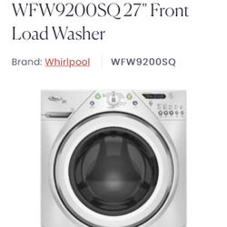 Whirlpool Duet Front load Washer