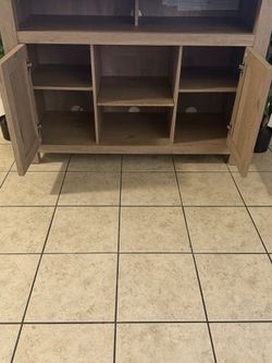 Natural brown tv stand