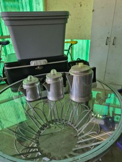 3 Aluminum Drip  Coffee Perculators **see details **