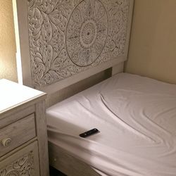 Beautiful Carved Wood Bedroom Set – Like New – Originally $3,000