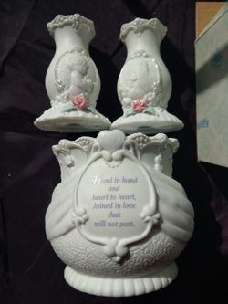 Precious Moments Wedding Candle Holders