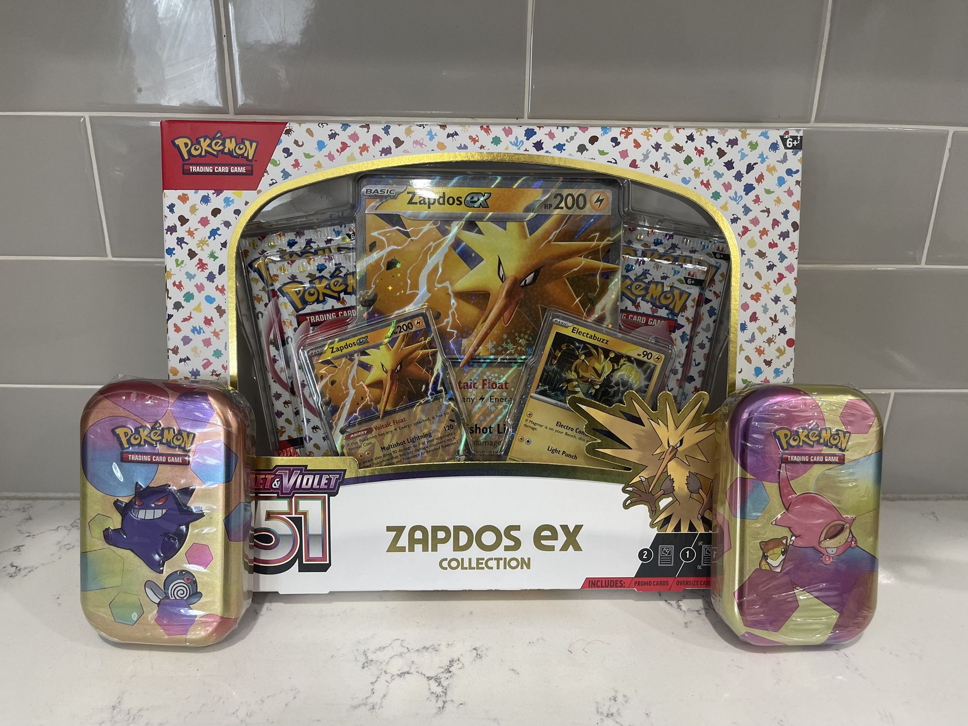 Pokemon 151 Zapdos EX Collection + 2 Mini Tins