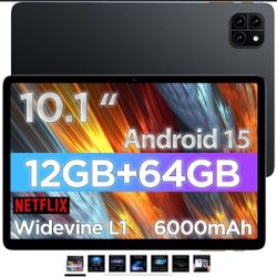 Android Tablet, 10.1 inch Android 15 Tablet