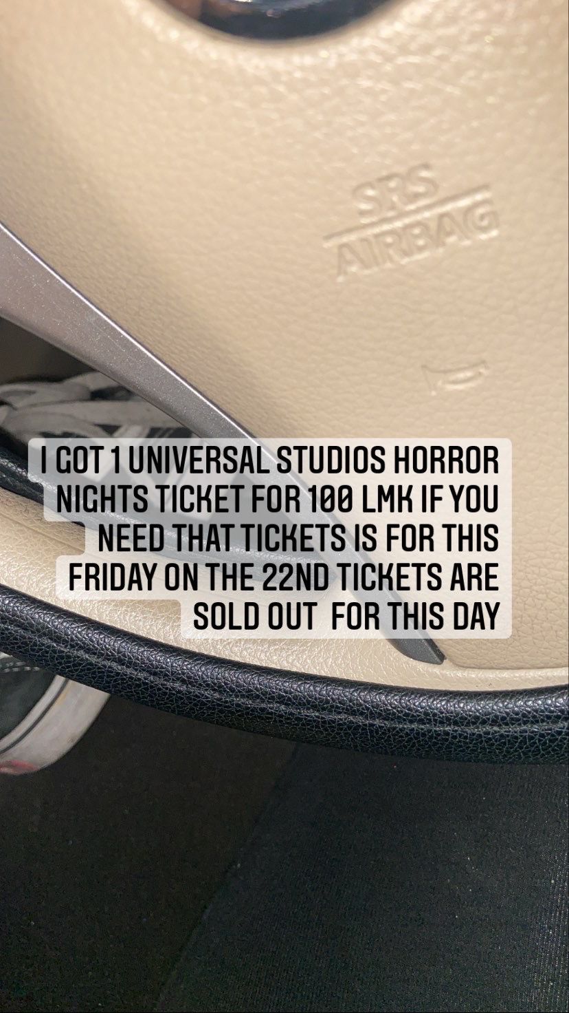 Universal Studios Horror Nights Ticket For October 22nd 2021