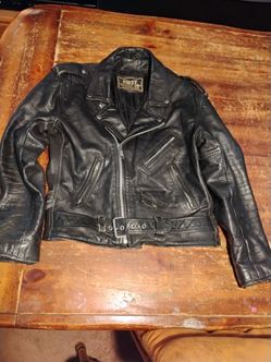 First Genuine Leather Vintage Biker Jacket