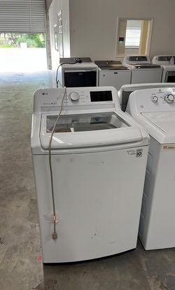 LG Top Load Washer – Direct Drive, Glass Lid (White)