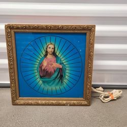 vintage pyscadelic jesus spining motion light
