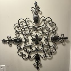 Ornate Iron Cross Wall Art