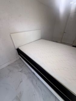 Queen bed frame with mattress all new furniture free delivery free installation