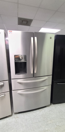 Kenmore 4‑Door French Door Fridge – Stainless, Ice/Water