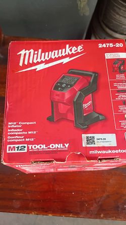 Milwaukee M12 compact inflator tool only