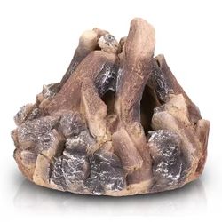 15 in. Vented Ceramic Decorative Flame Bonfire Gas Fireplace Logs for Large Firepit Fireplace