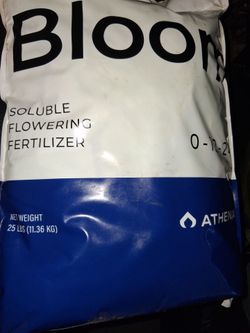ATHENA PRO BLOOM.25LB..$70ea(2 Bags avail).