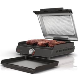 Ninja Griddle and Indoor Grill, 14’’, Electric Grill, For Steak, Burgers, Salmon, Veggies, and More, Pancake Griddle, Nonstick, Dishwasher Safe, 500F,