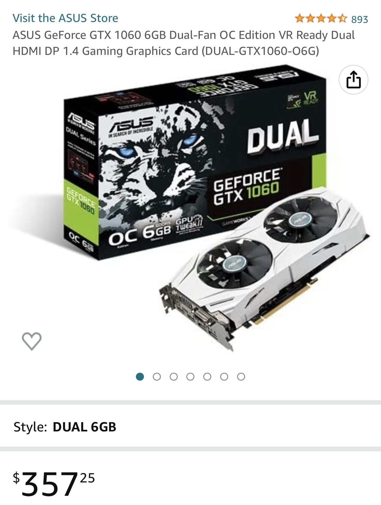 Asus 1060 Gpu Great Starter Gpu