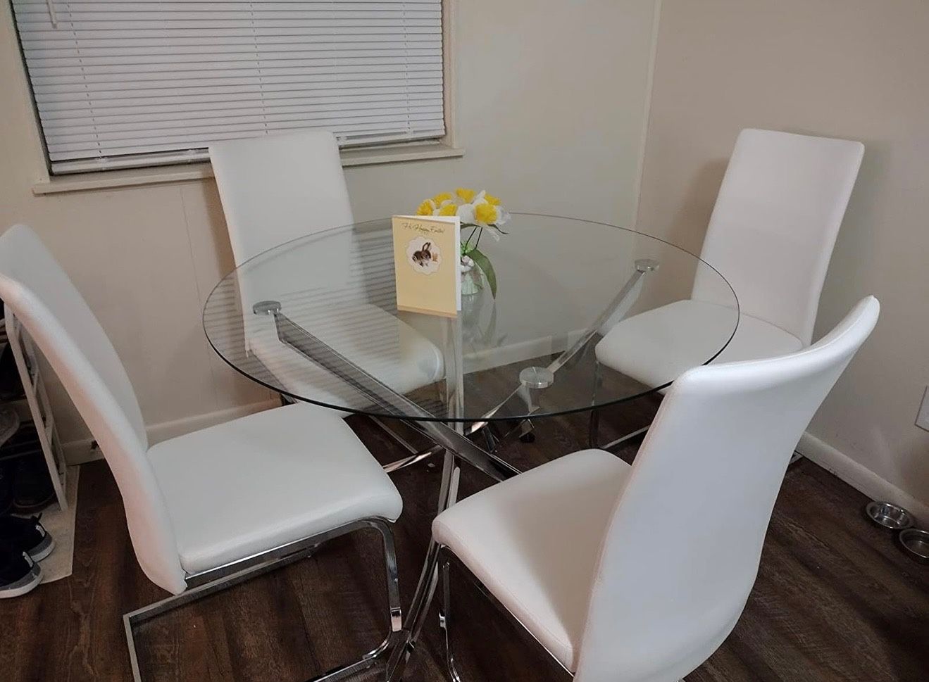 Dining Table Silver Glass