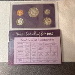 1987 US Mint Proof Set Pickup Brentwood 