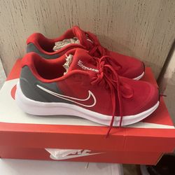 Boys  Brand New Red Nike Running Shoe