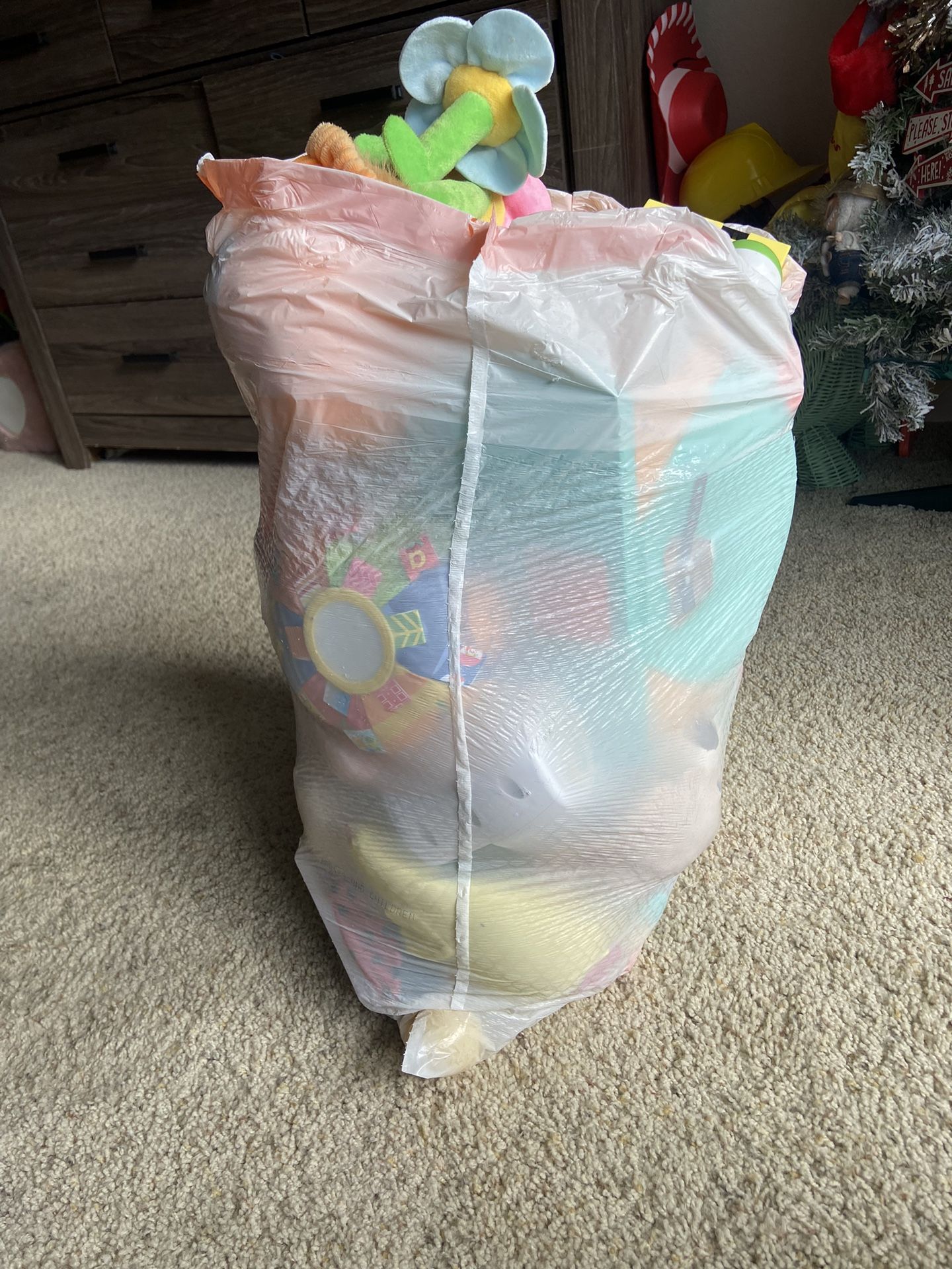 Bag of baby toys