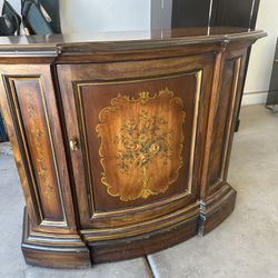  Drexel Heritage Ornate Console Cabinet Table