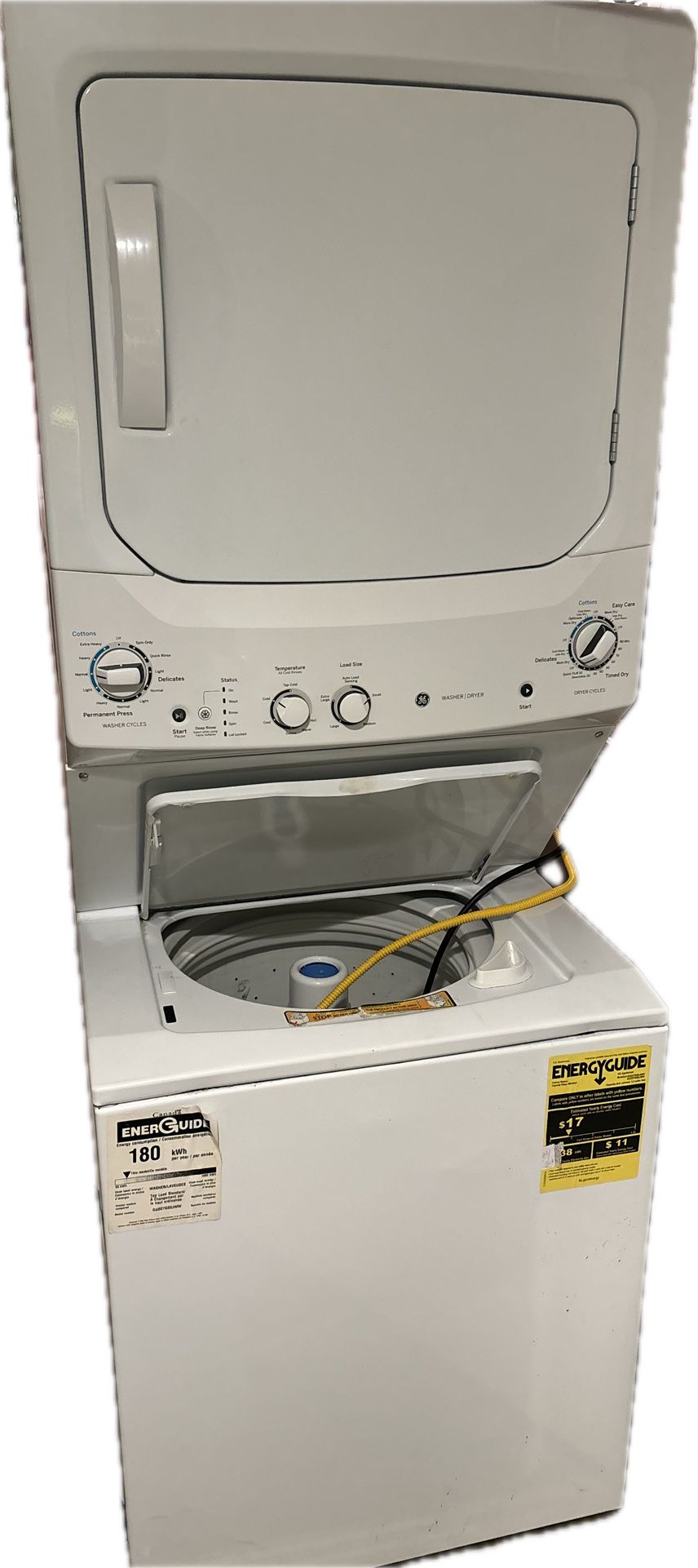 GE Stacked Washer Dryer Combo Gas