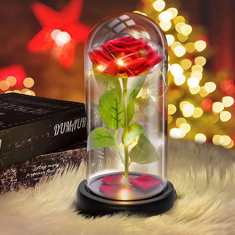 New Valentines Day Gifts for Her,Valentines Rose Gifts for Girlfriend Wife,Colorful Rainbow Light Up Rose Flower with LED,Valentines Gifts for Women M