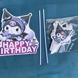 Kuromi Birthday Party Cake and Cupcake Toppers 25 pcs