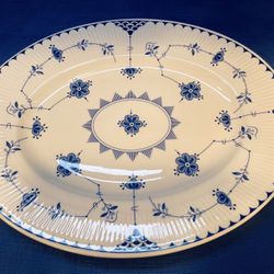 Beautiful Johnson Bros. Blue And White Platter. Made In England 